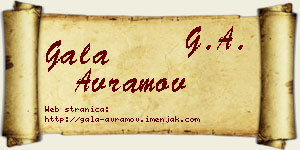 Gala Avramov vizit kartica